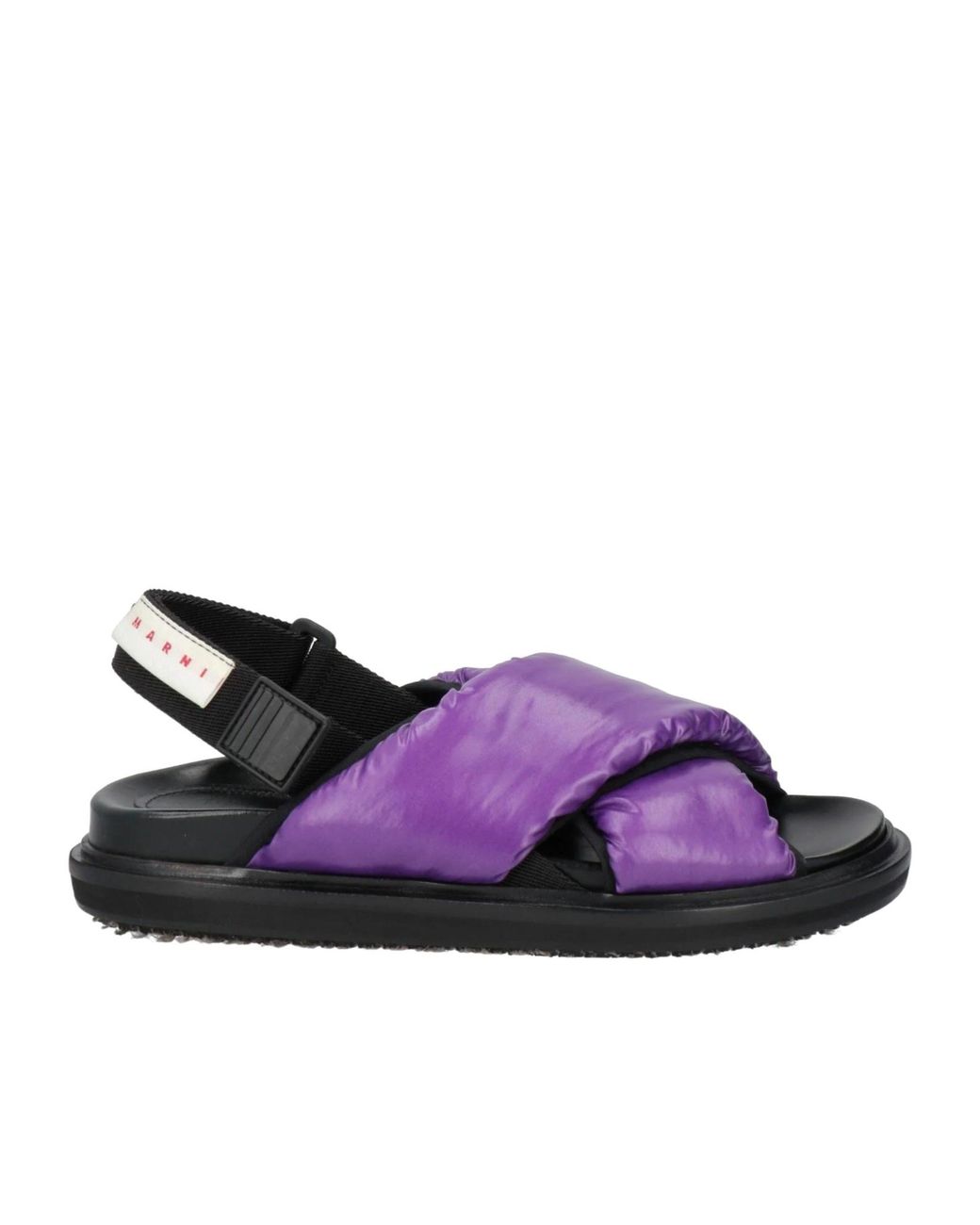 Marni Purple Two-Tone Shell Strappy Sandals