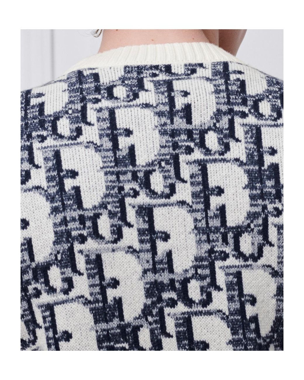 Dior Blue Oblique Sweater, Regular Fit for men