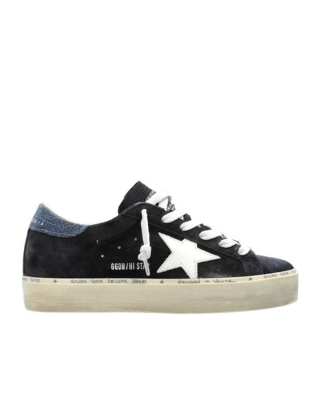 Golden Goose Deluxe Brand Black Hi Star Low-Top Sneakers