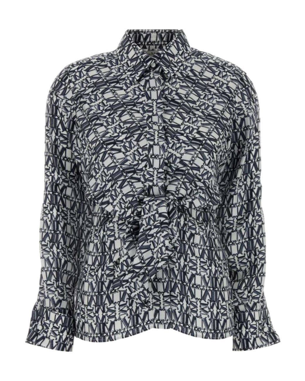 Max Mara Gray Long-Sleeved Shirt