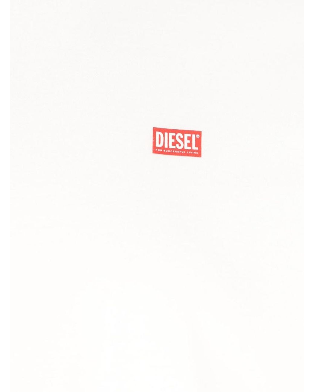 DIESEL White T-Angie-Od Crewneck T-Shirt for men