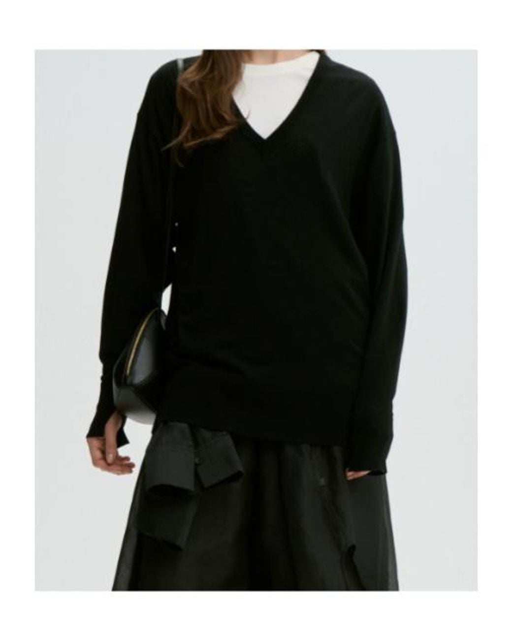 By Malene Birger Blue Sheer V-Neck Knitted Sweater