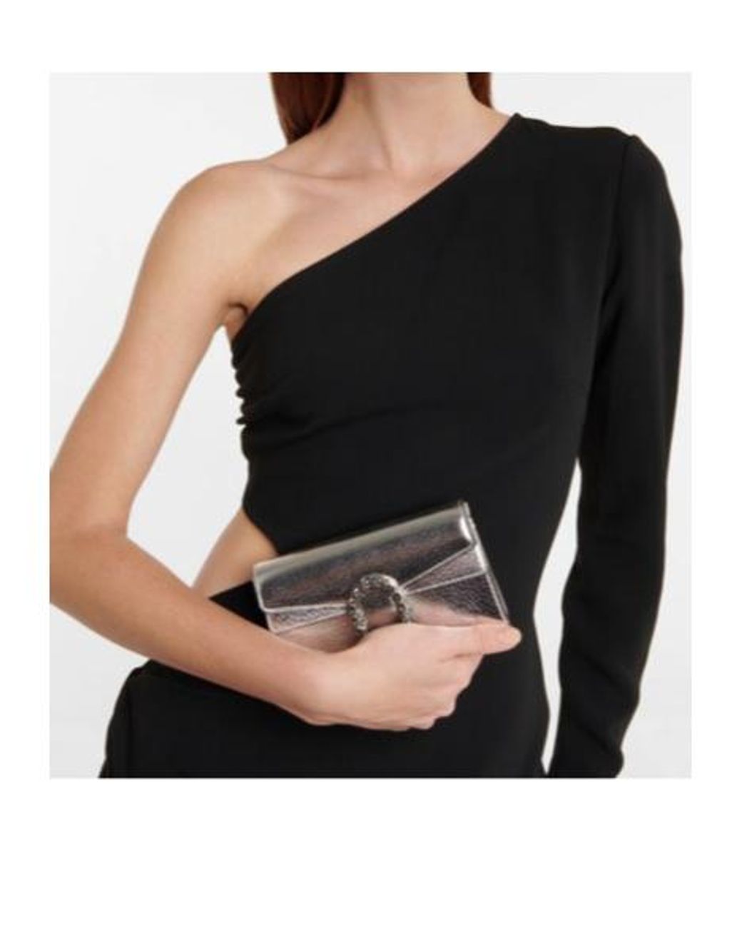 Elie Saab Black One-Shoulder Cutout Cady Gown