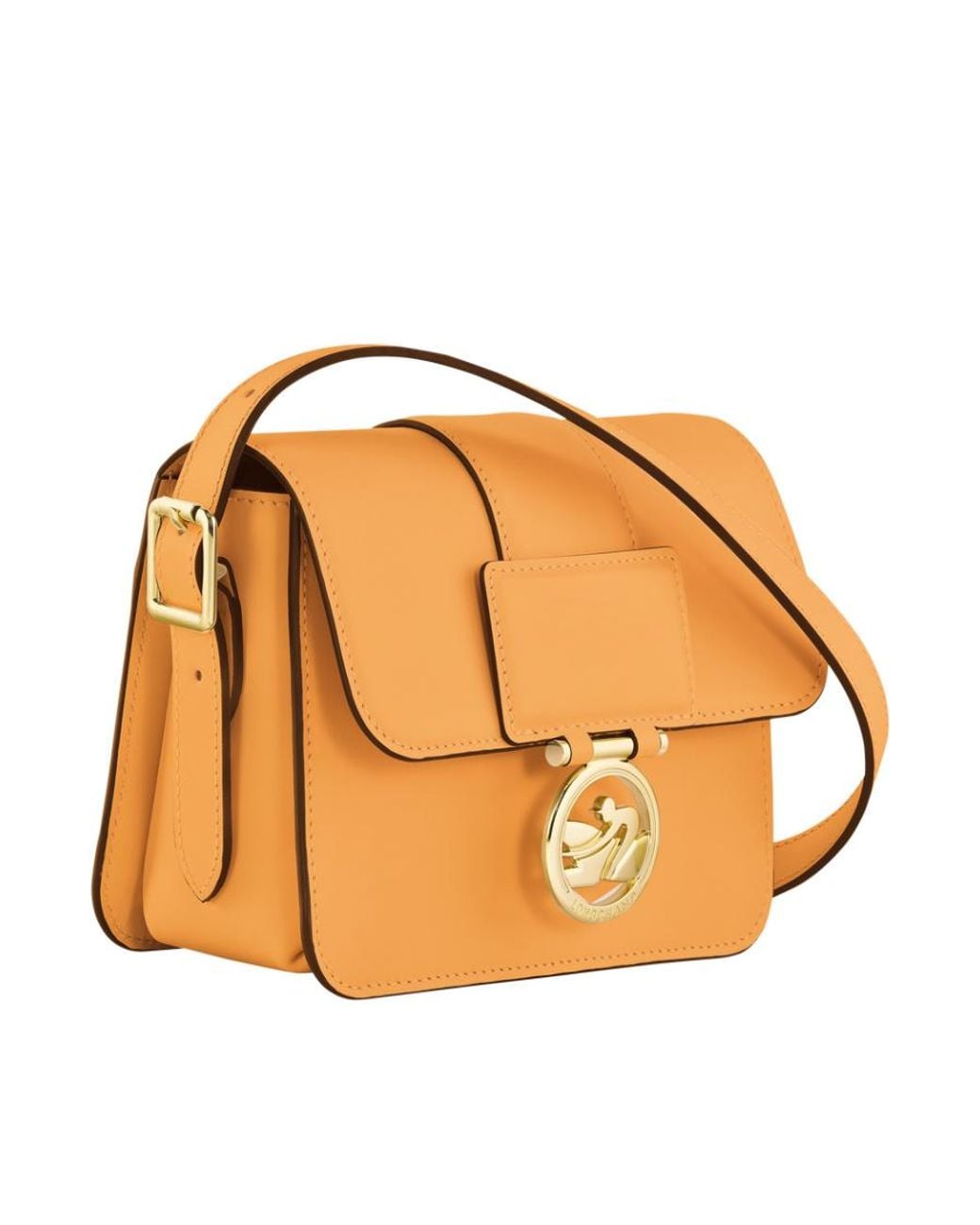 Longchamp Orange Small Box-Trot Crossbody Bag