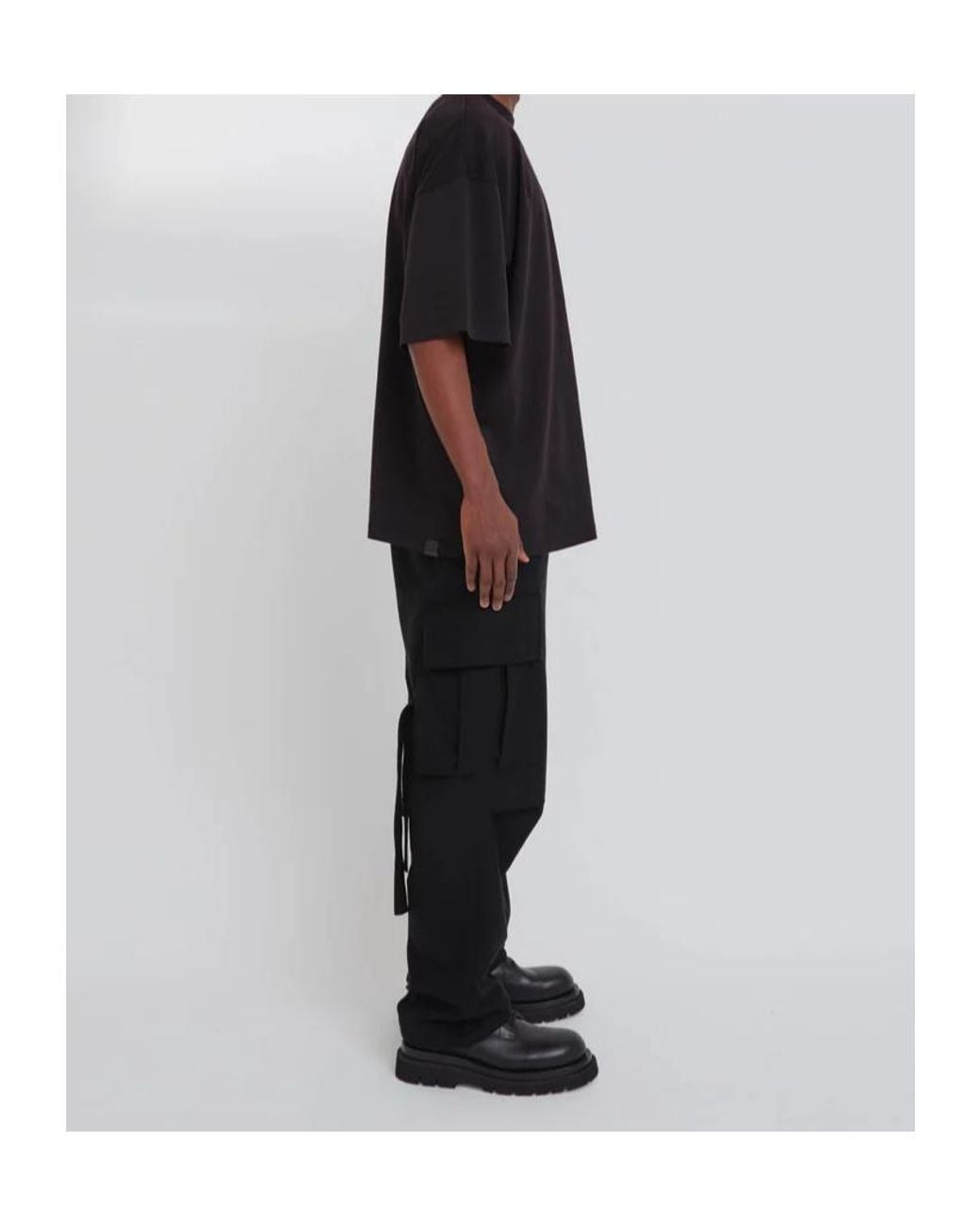 DARKPARK Gray Straight Leg Cargo Trousers for men