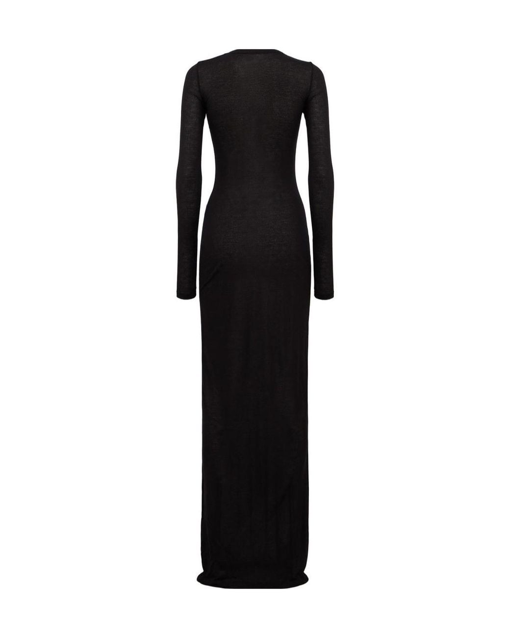 7 For All Mankind Black Long-Sleeved Dress