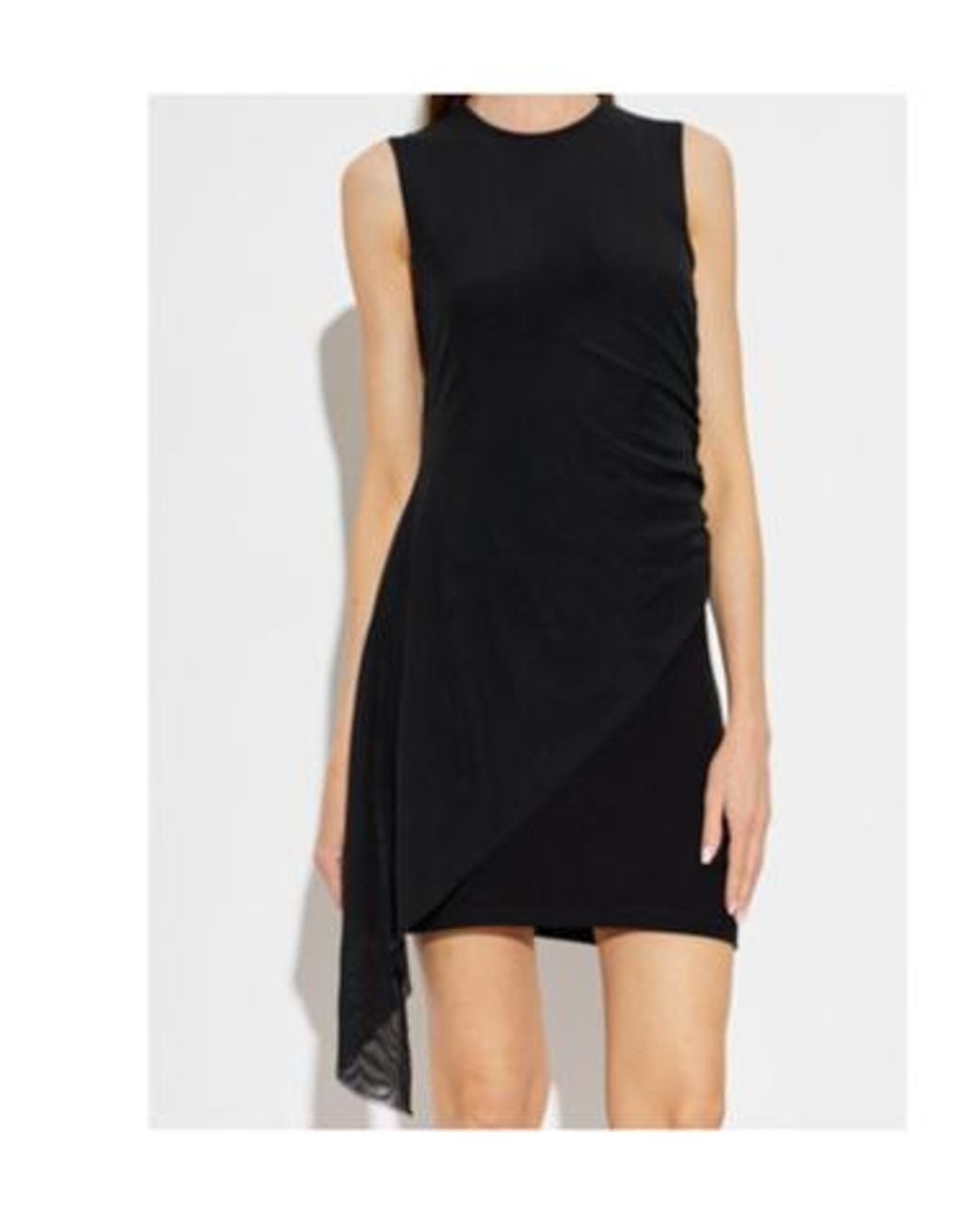 AllSaints Black Ruched Mini Dress