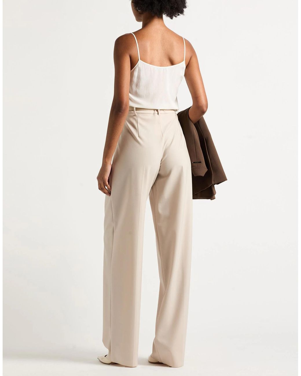 Max Mara Natural Wide-Leg Trousers