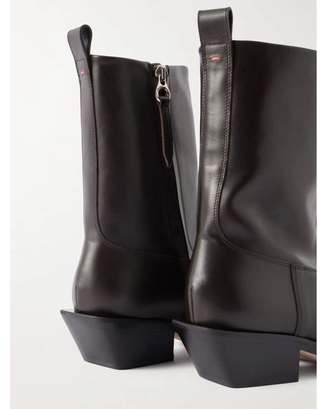 Aeyde Black Luis Leather Ankle Boots