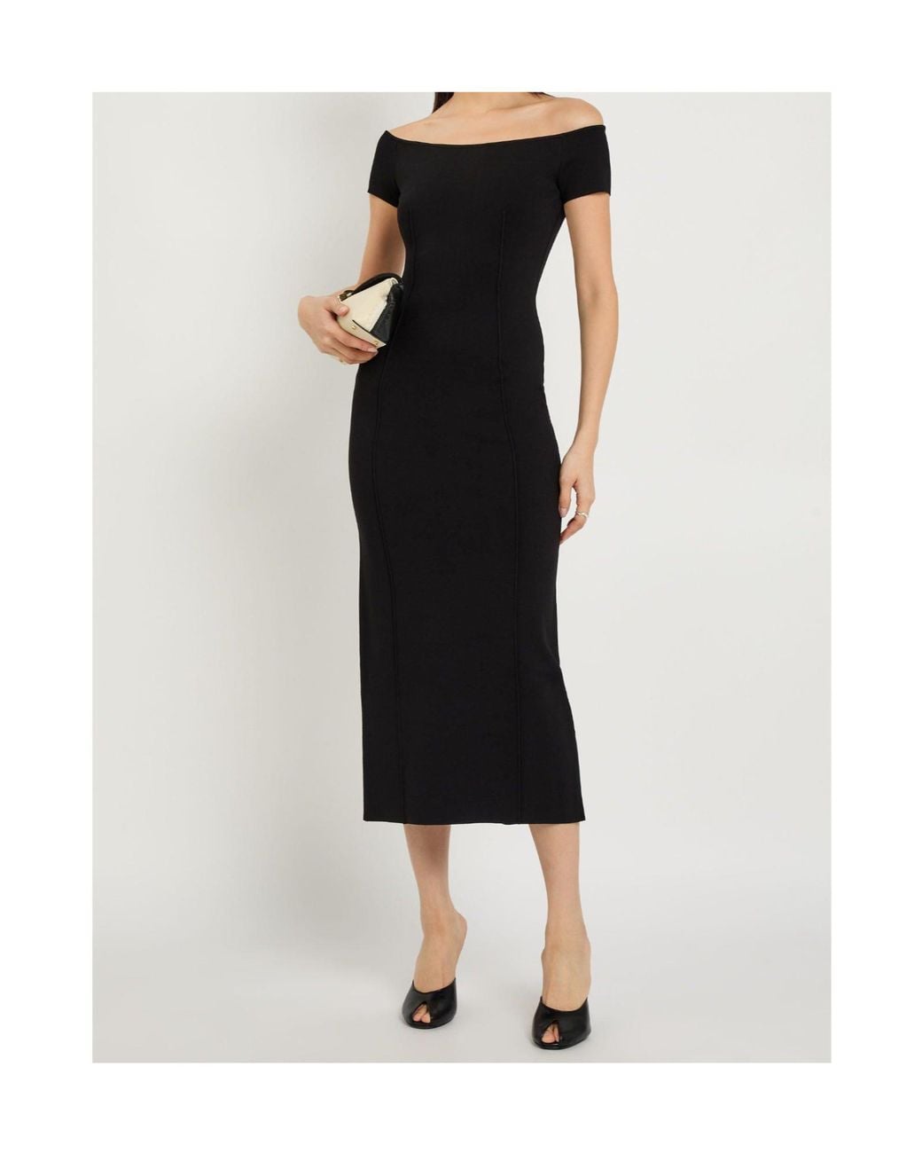 Joseph Black Off-The-Shoulder Dress