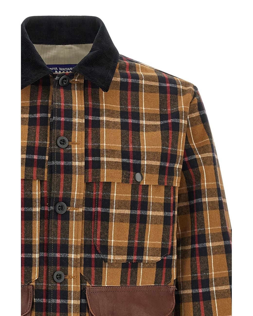 Junya Watanabe Brown X Filson Checked Patchwork Jacket for men