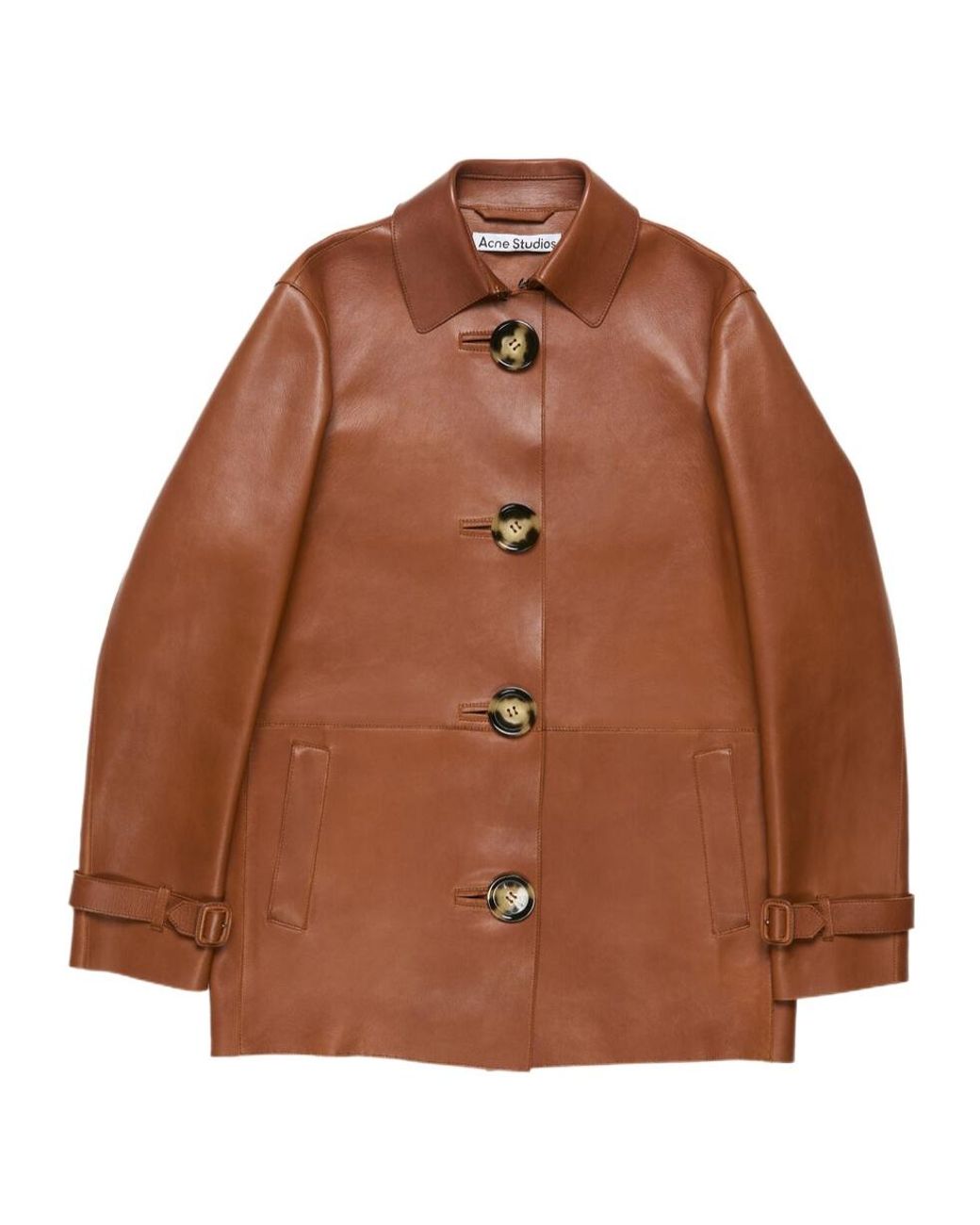 Acne Brown Leather Coat