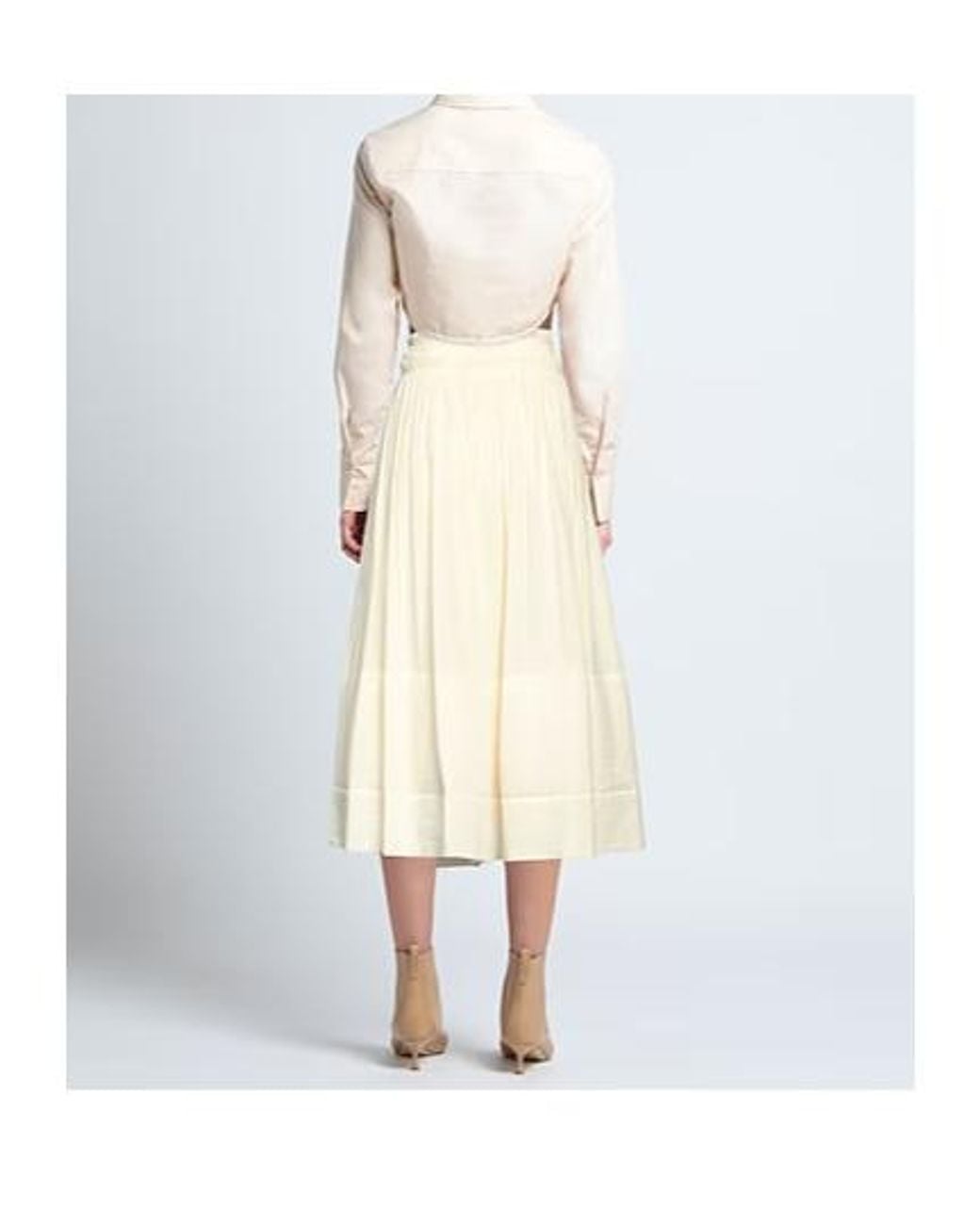 Tory Burch Natural Midi Skirts