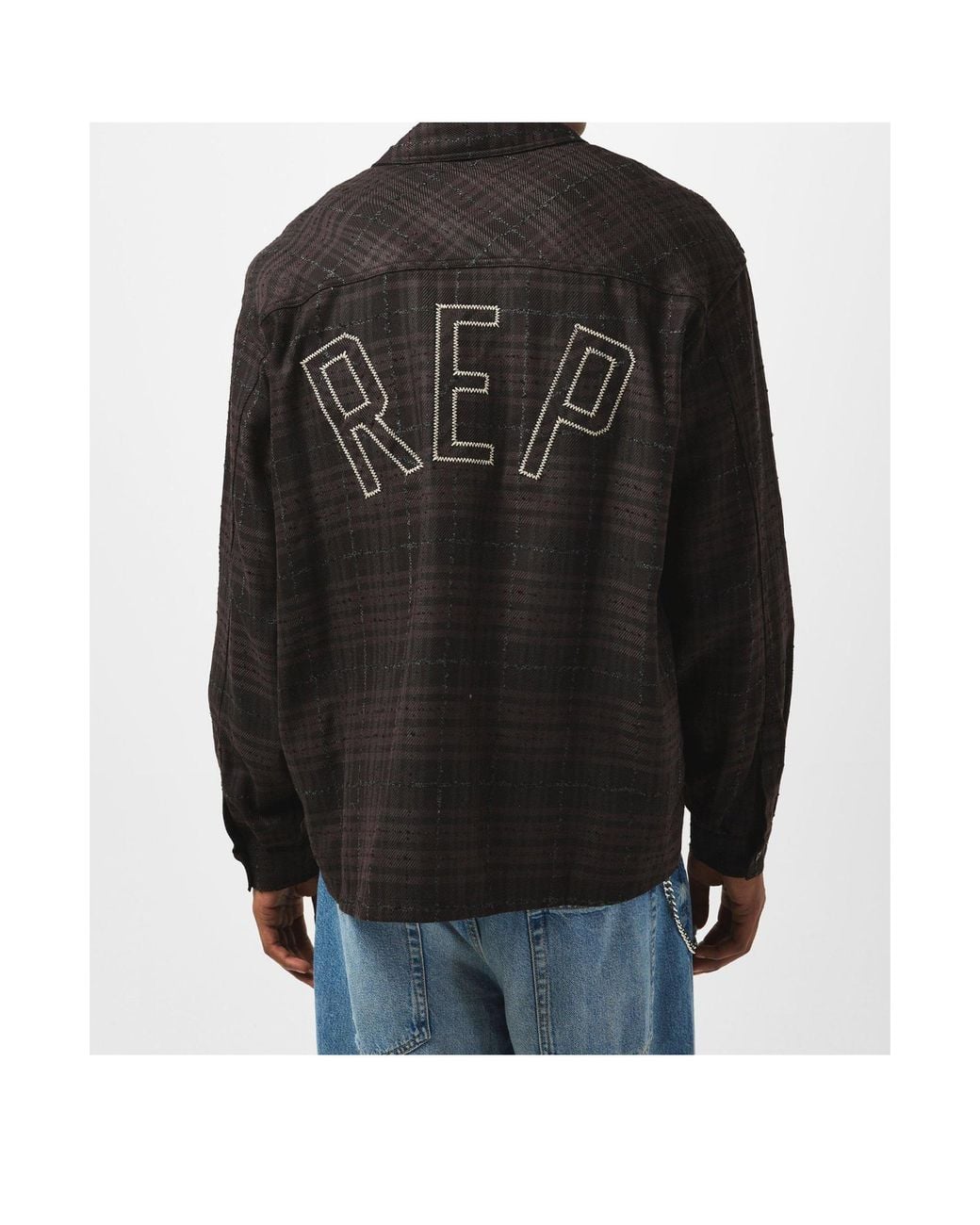 Represent Black Plaid Shirt for men