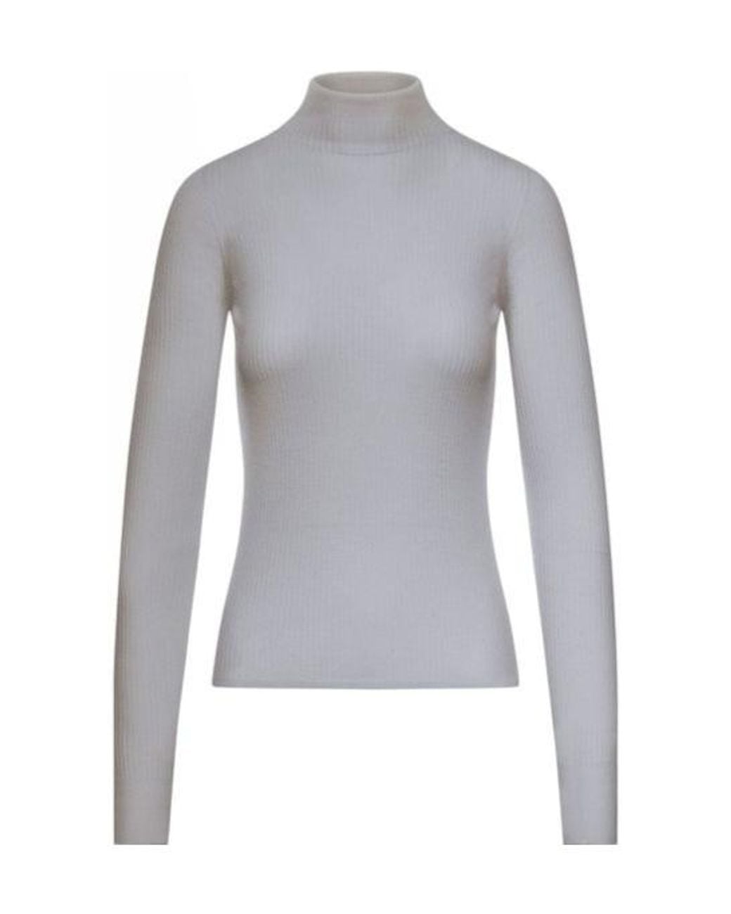 Sportmax Gray Ribbed Sweater