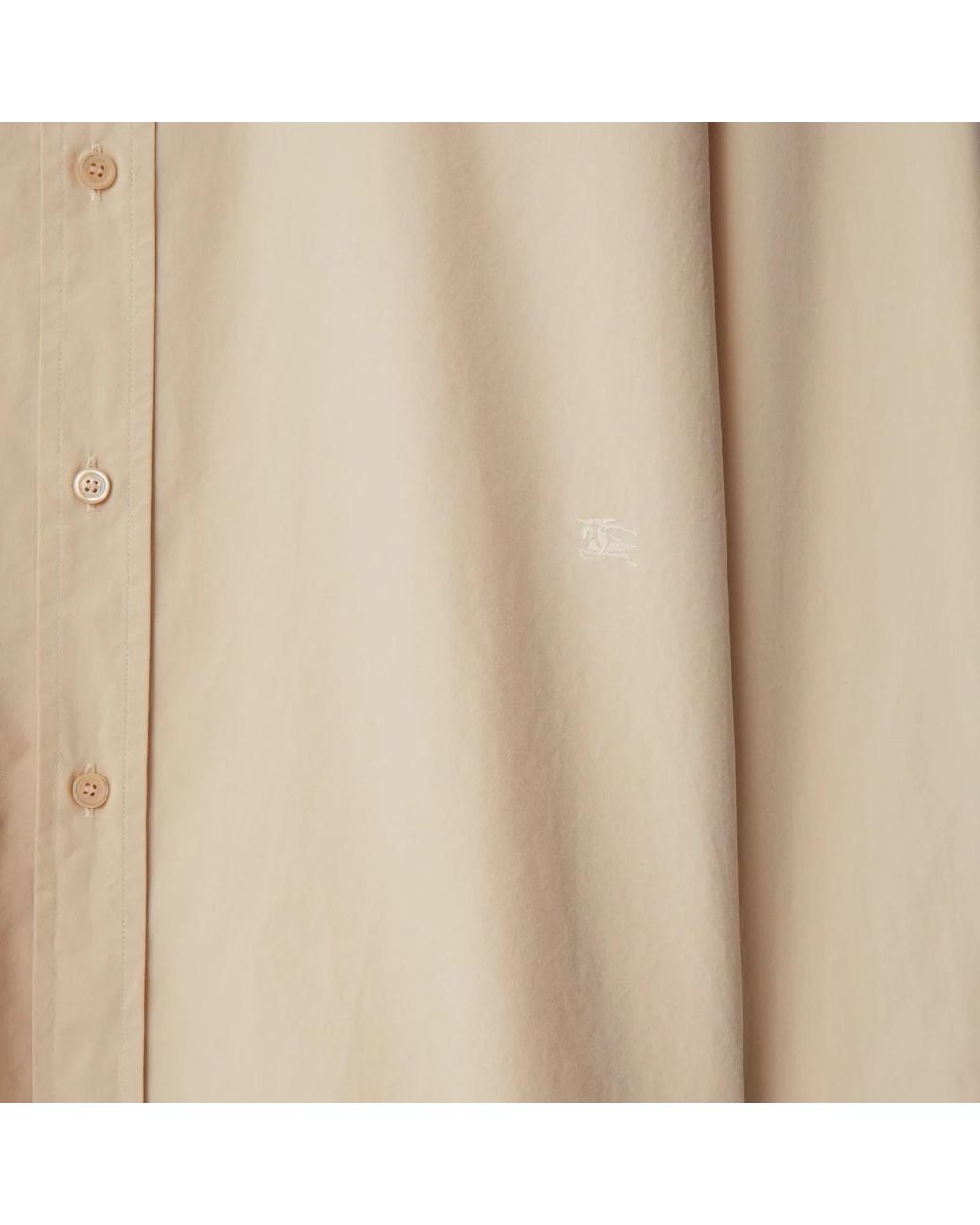 Burberry Natural Edk Embroidered Long-Sleeved Shirt for men