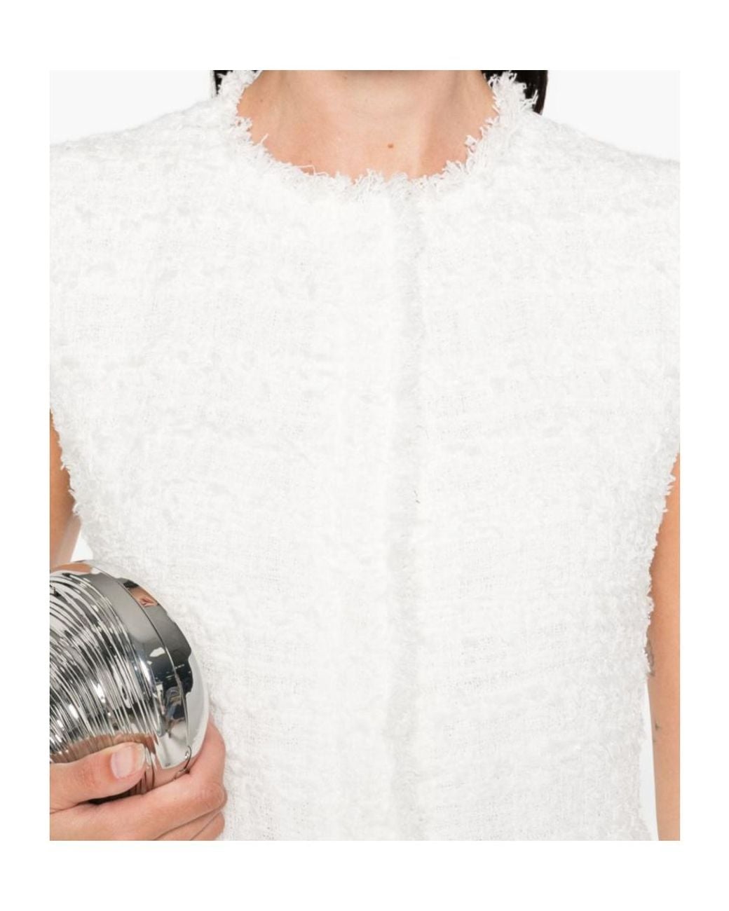 IRO White Tweed Sleeveless Mini Dress