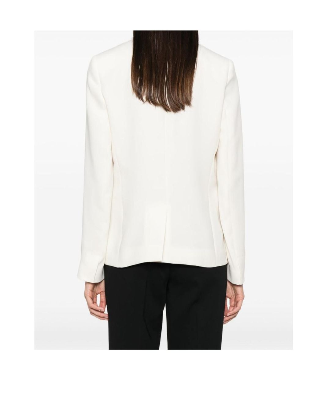 Twinset White Heart-Pattern Single-Breasted Blazer