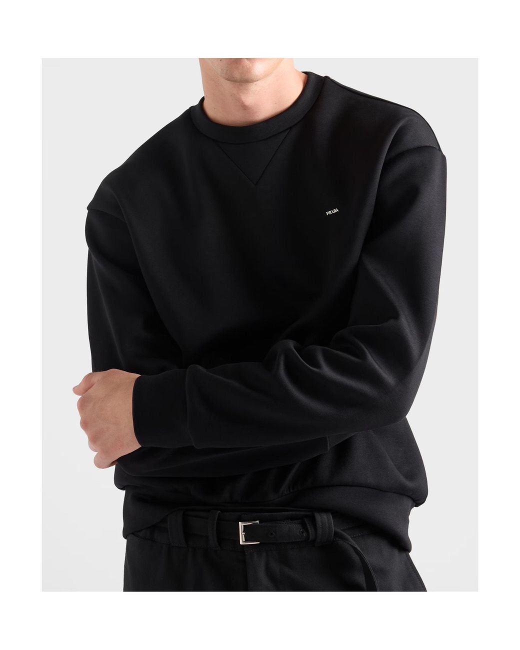 Prada Black Sweat-Shirt En Jersey for men