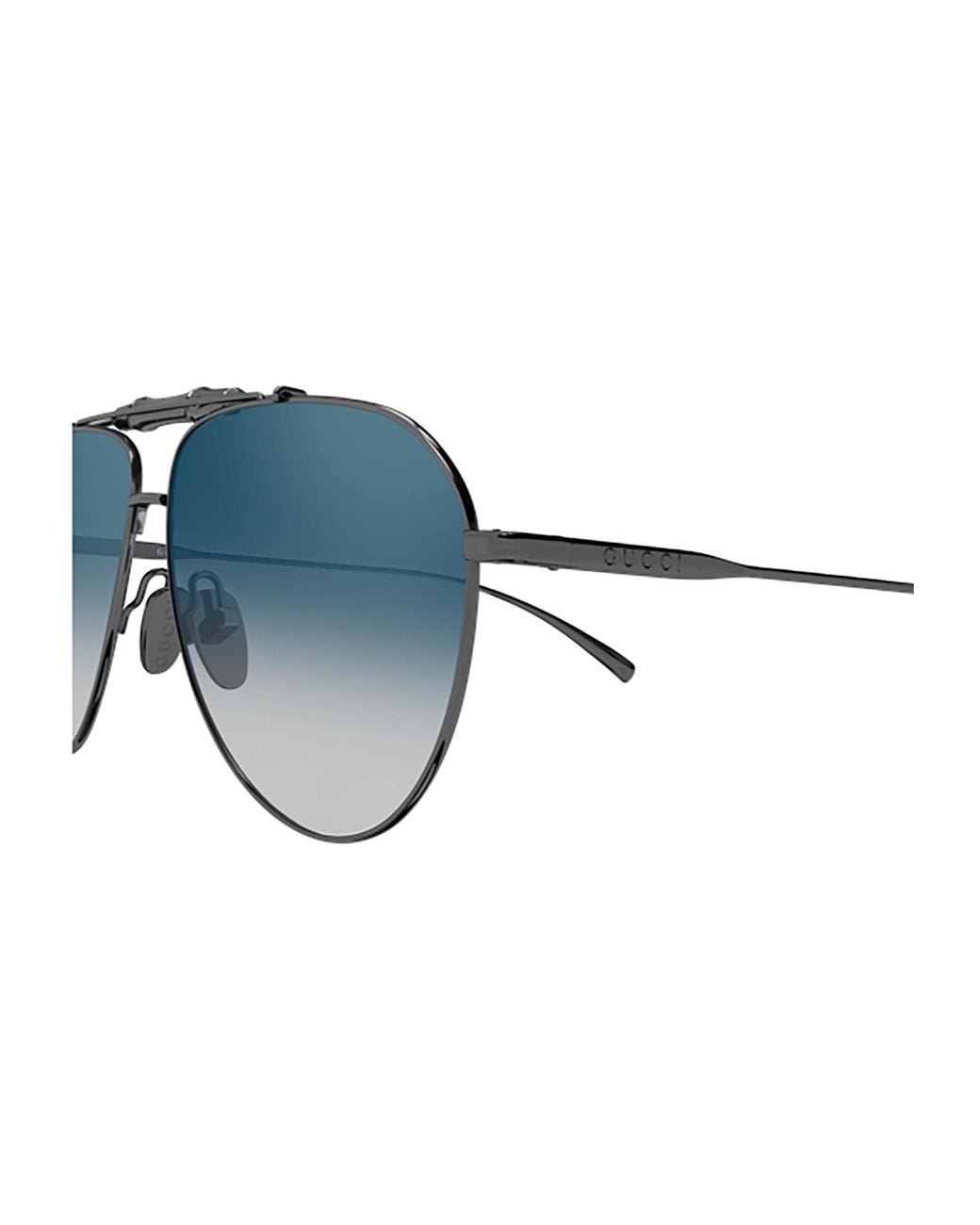 Gucci Blue Eyewear Aviator Frame Sunglasses for men