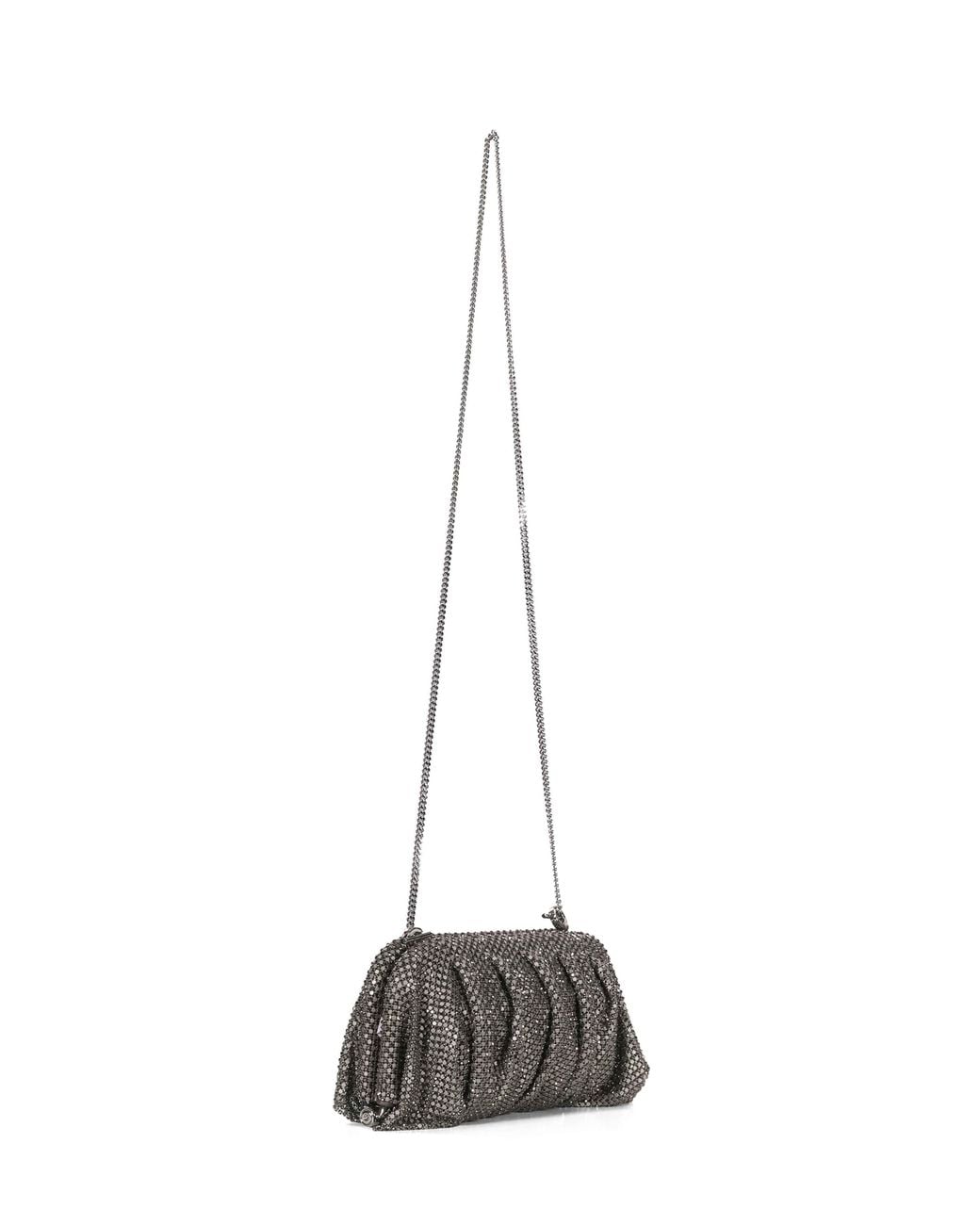 Benedetta Bruzziches Gray Magnetic-Clasp Clutch