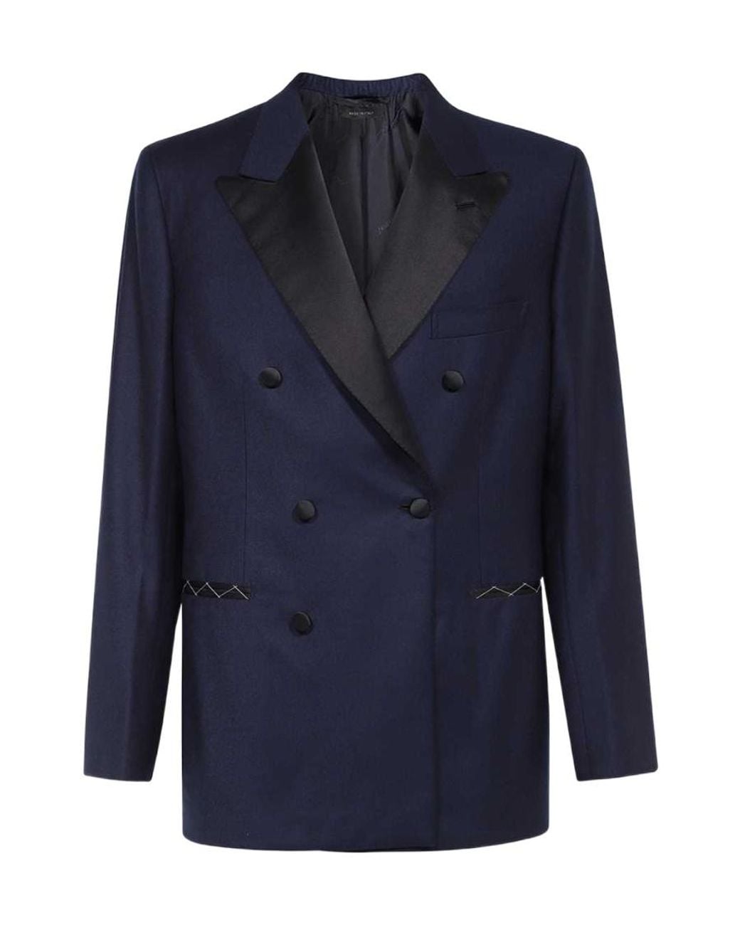 Brioni Blue Virgilio Double-Breasted Blazer for men