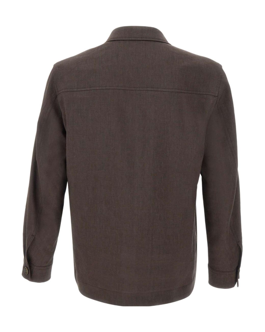 Boss Brown Boss Button-Up Relaxed-Fit Overshirt for men