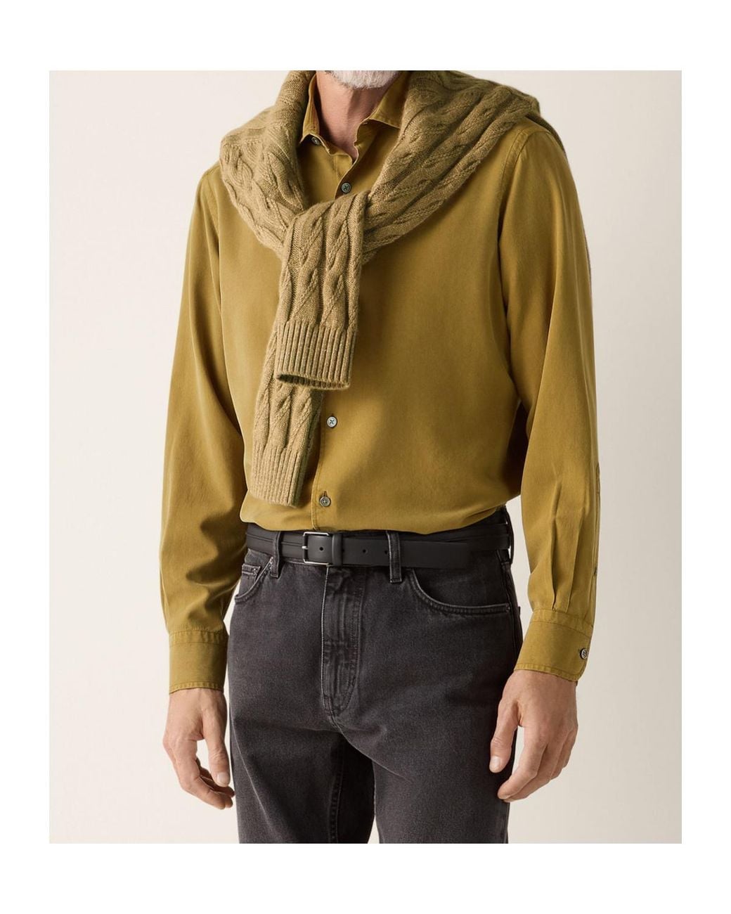 Zegna Green Long-Sleeve Shirt for men