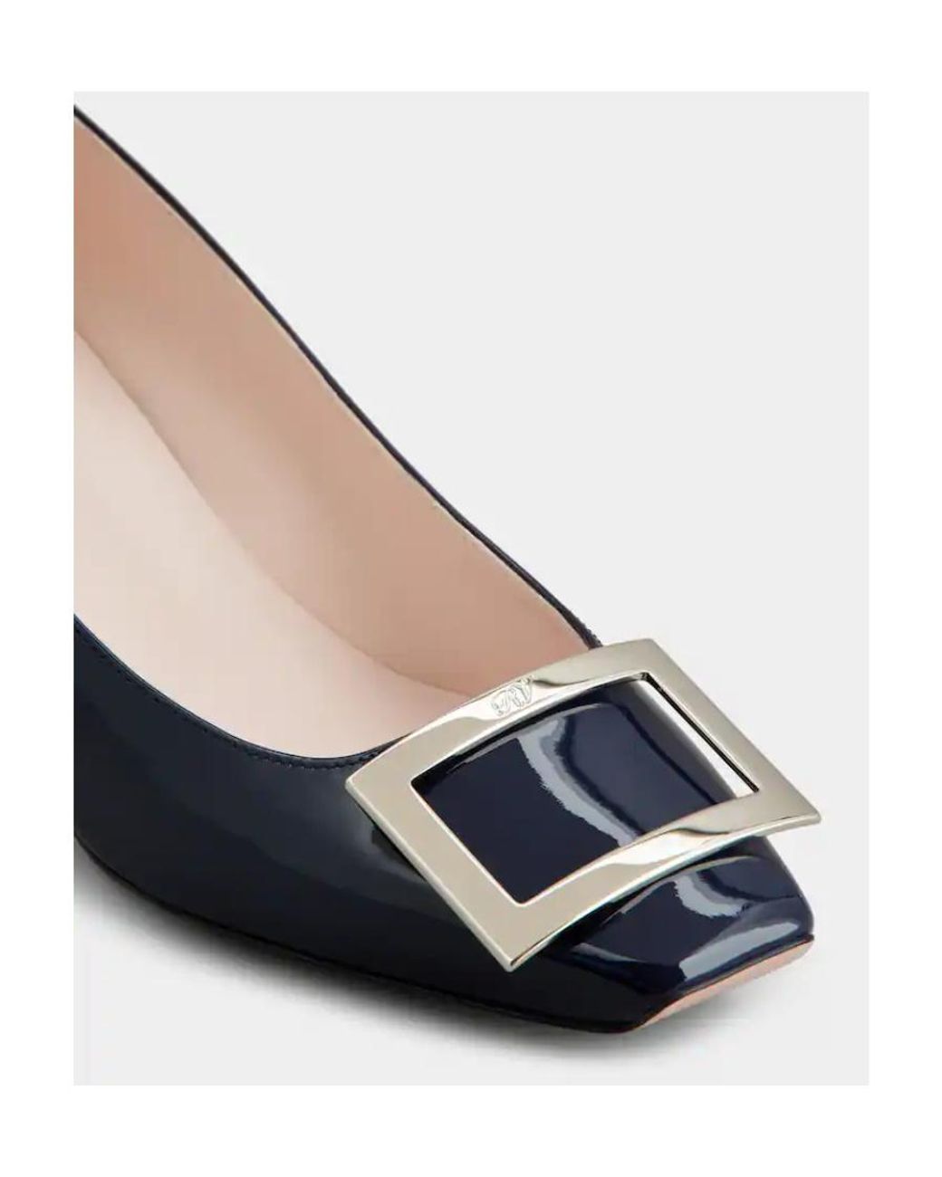 Roger Vivier Blue Trompette Embellished Buckle Pumps