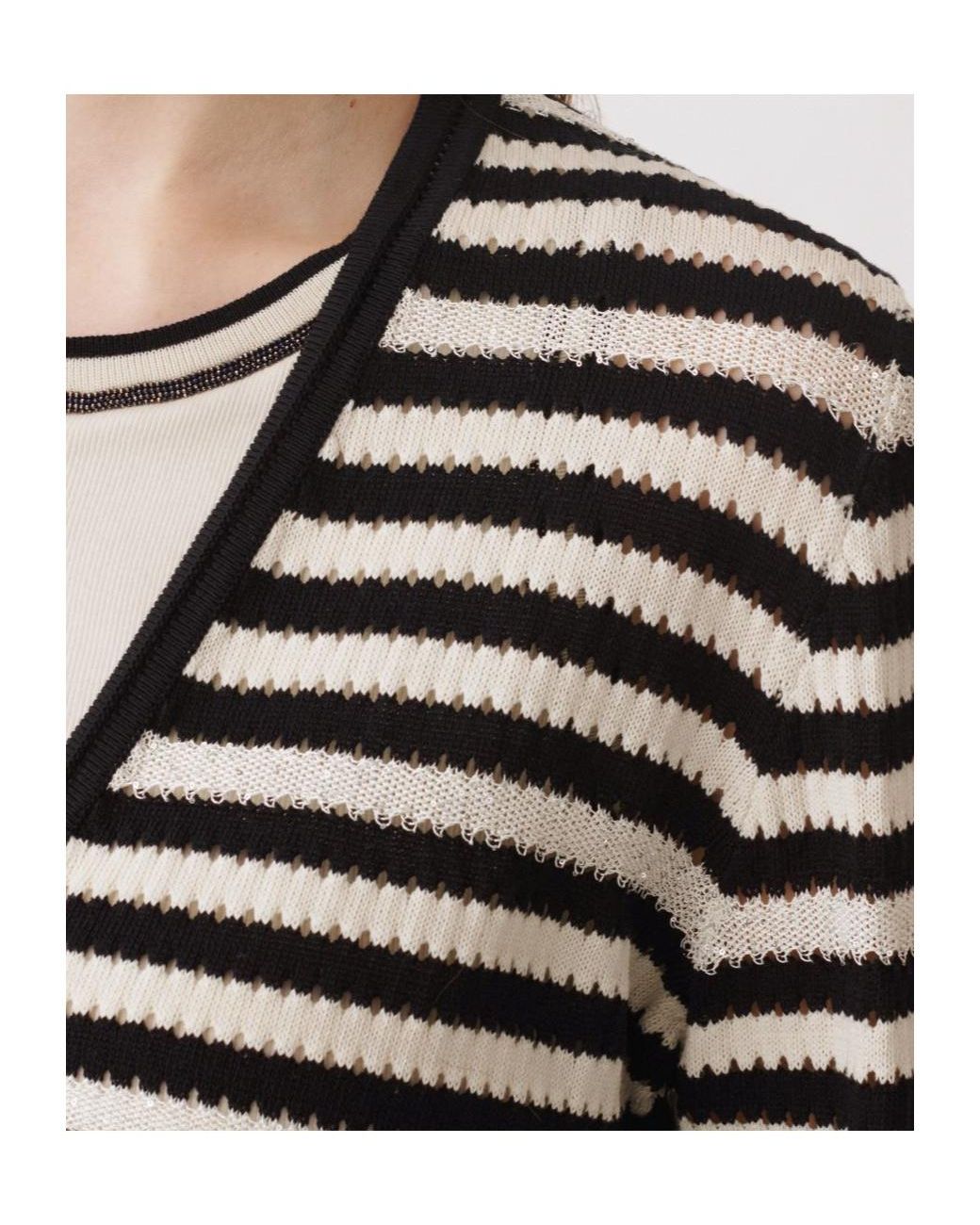 Fabiana Filippi Black Long-Sleeve Knitted Cardigan