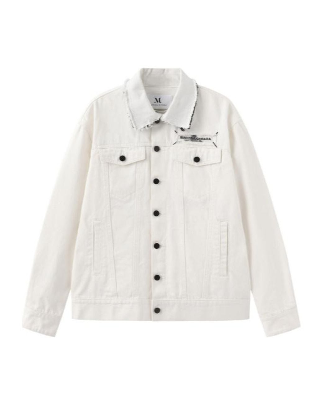Marissa Chiara White Long-Sleeved Casual Jacket for men