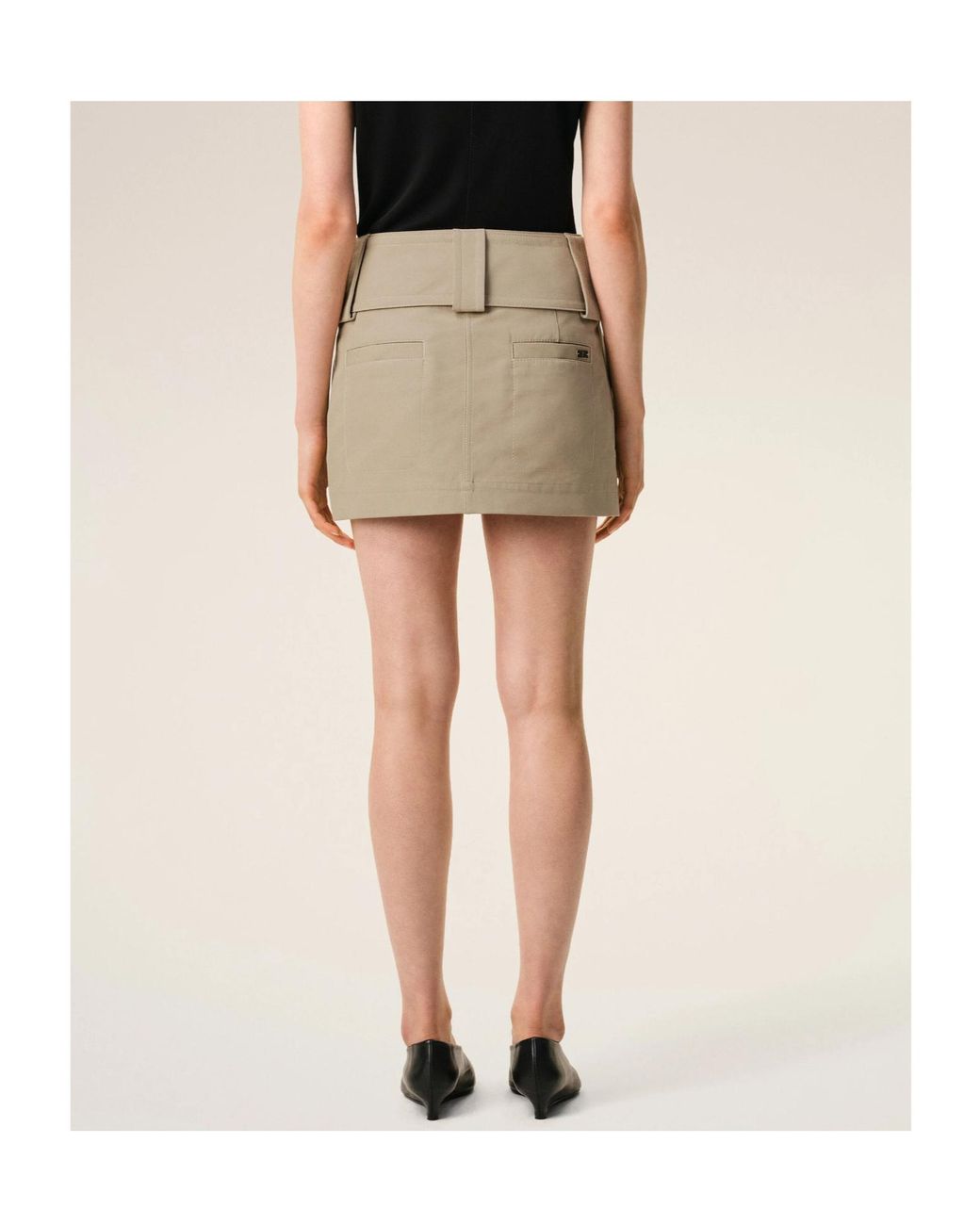 AMI Natural Ami Utility Pocket Mini Skirt