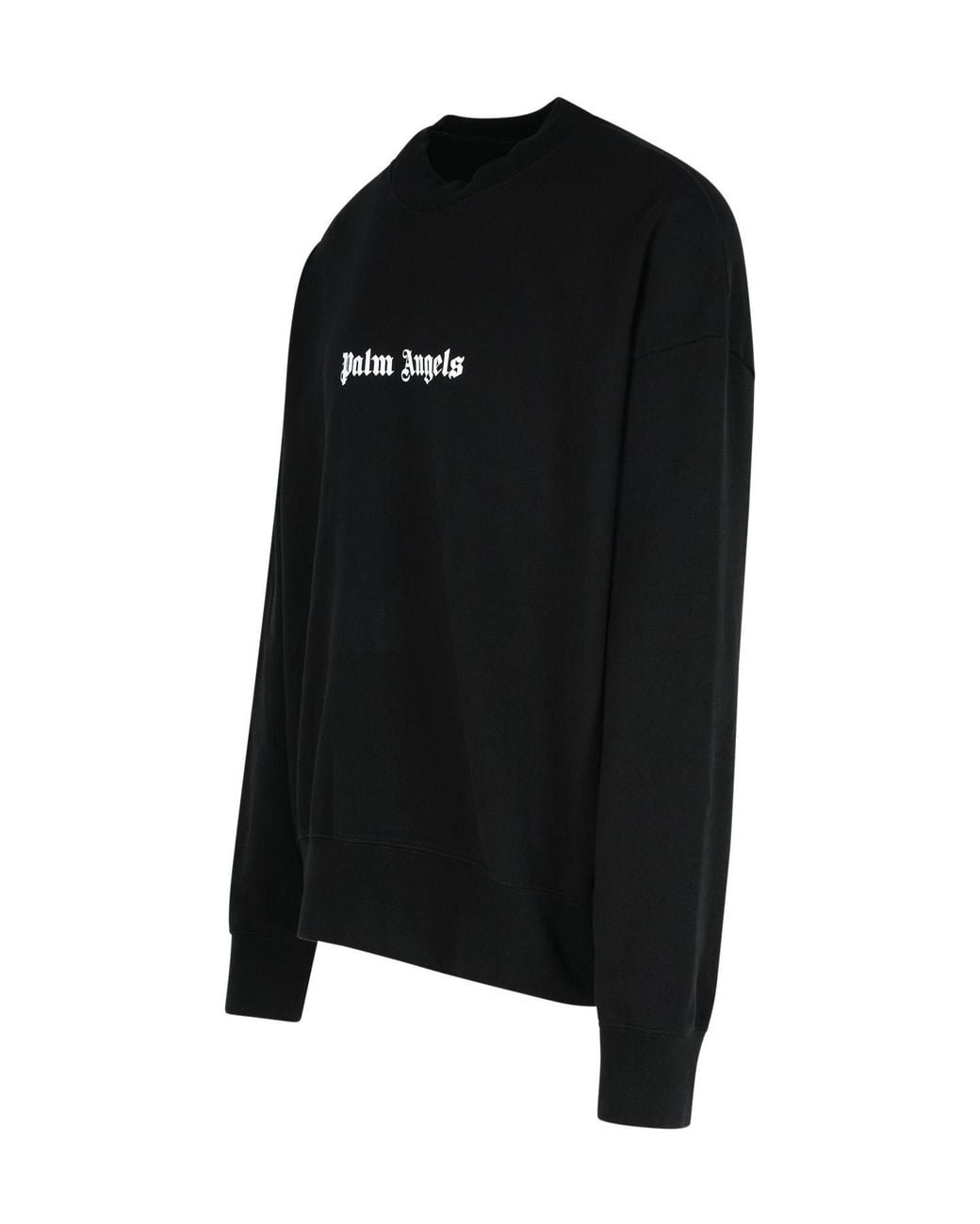 Palm Angels Black Logo Printed Crewneck Sweatshirt for men