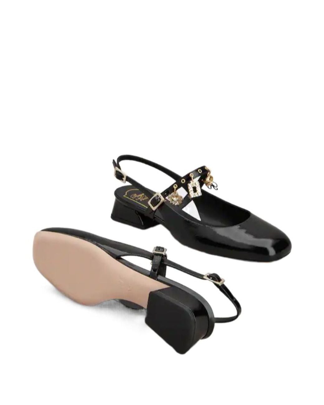 Roger Vivier Black Très Vivier Slingback Mary Janes