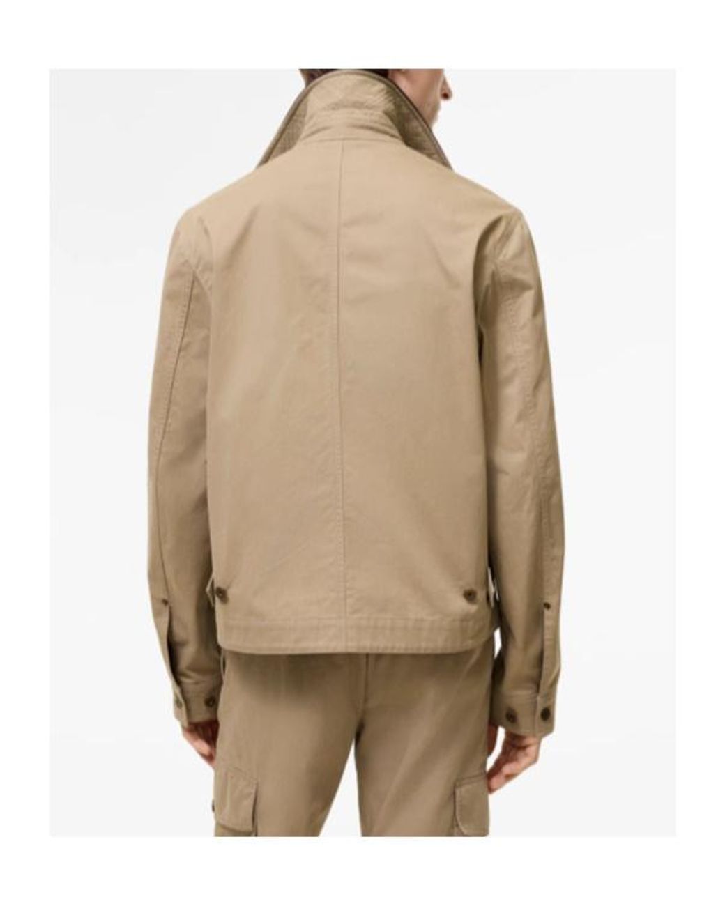 Burberry Natural Apos;S Westley Logo Embroidered Cotton Jacket for men