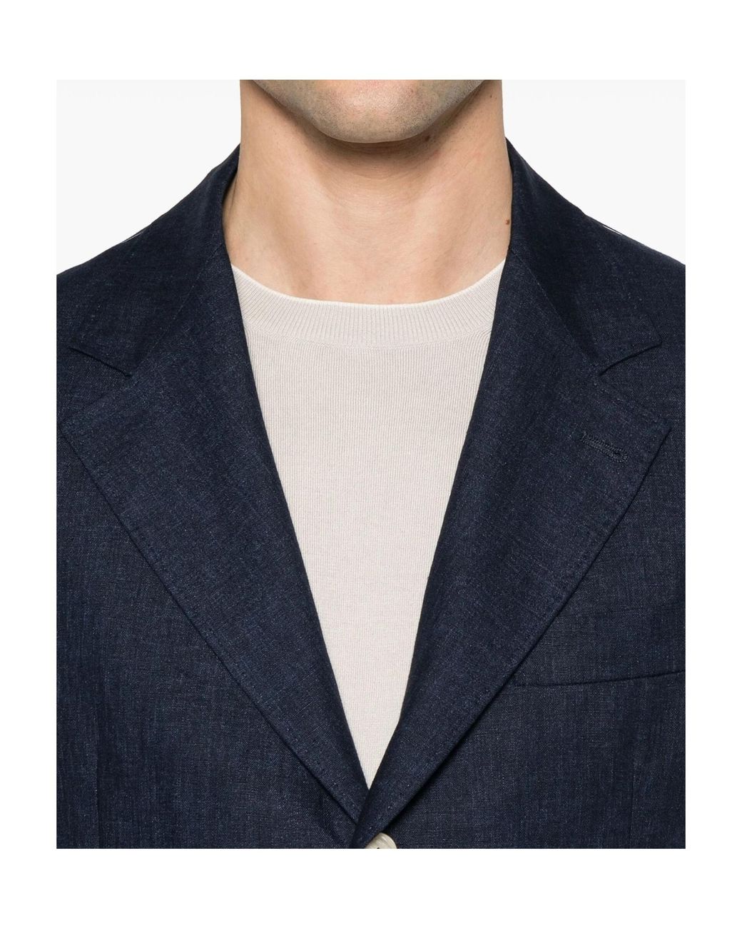 Brunello Cucinelli Black Long-Sleeved Suit Jacket for men