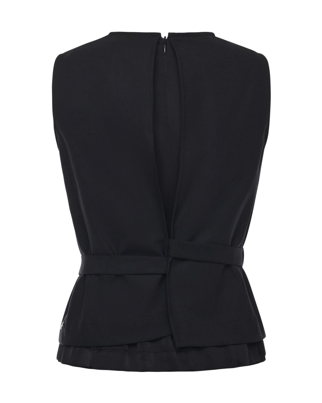 Ottod'Ame Black Ottod'Ame Belted Sleeveless Top