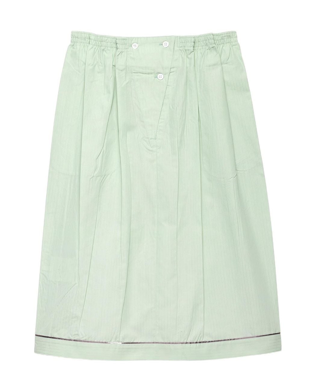 Prada Green Elasticated Waistband Midi Skirt