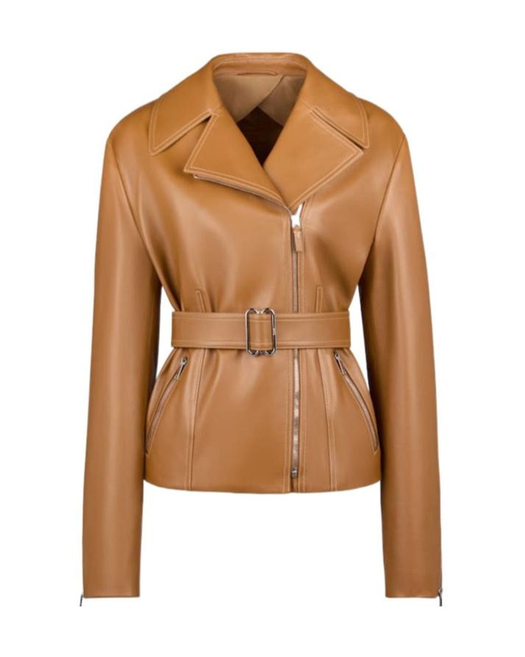 Tod's Brown Belted Leather Jacket