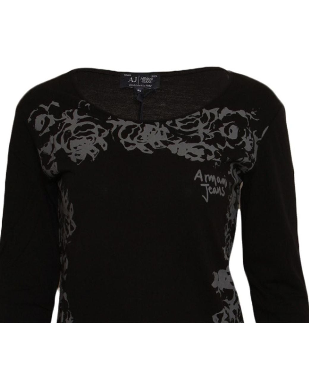 Armani Jeans Black Printed T-Shirt