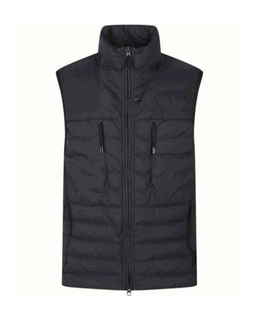Stone Island Black Padded Down Gilet for men