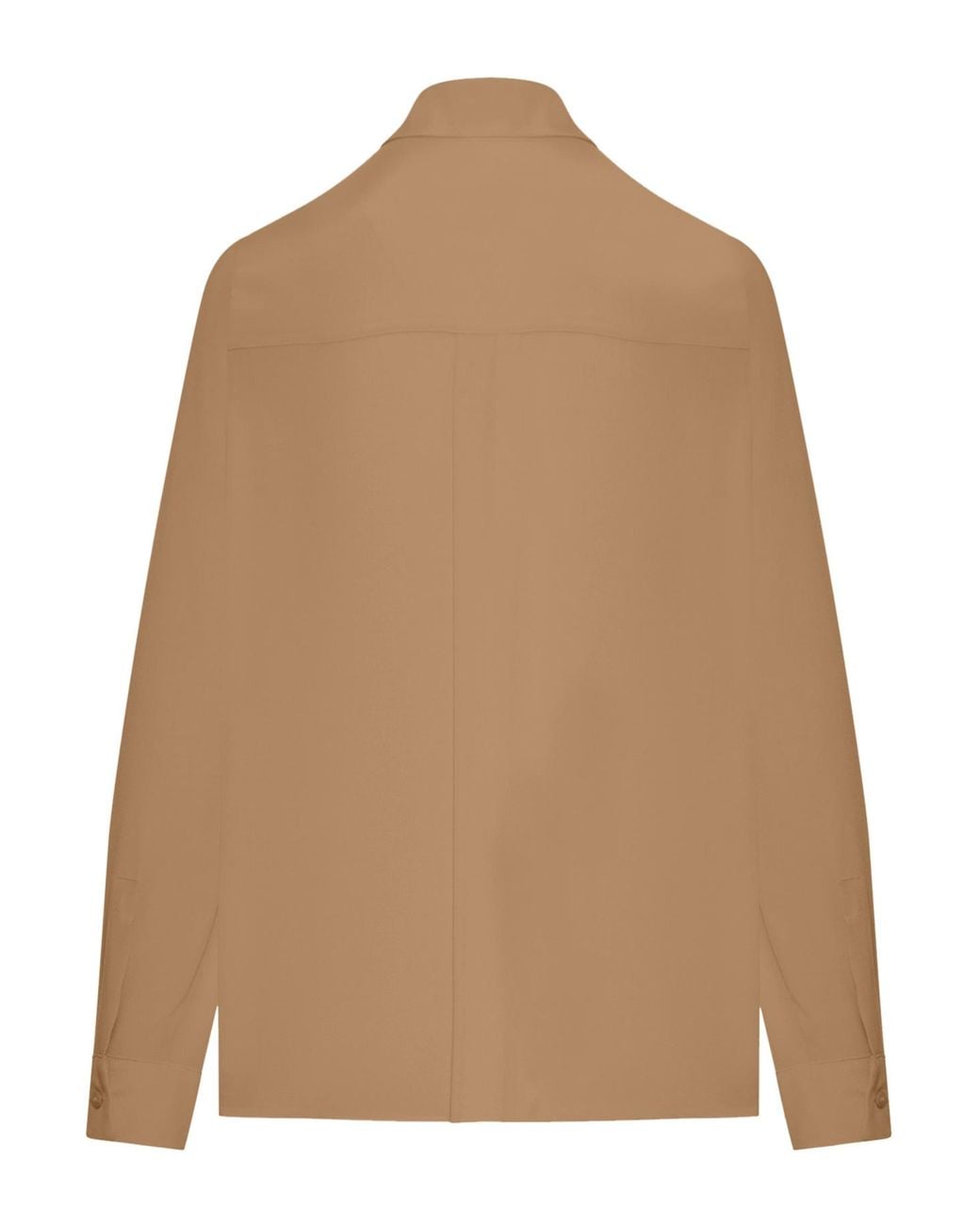 Max Mara Natural Avion Button-Up Long-Sleeved Shirt
