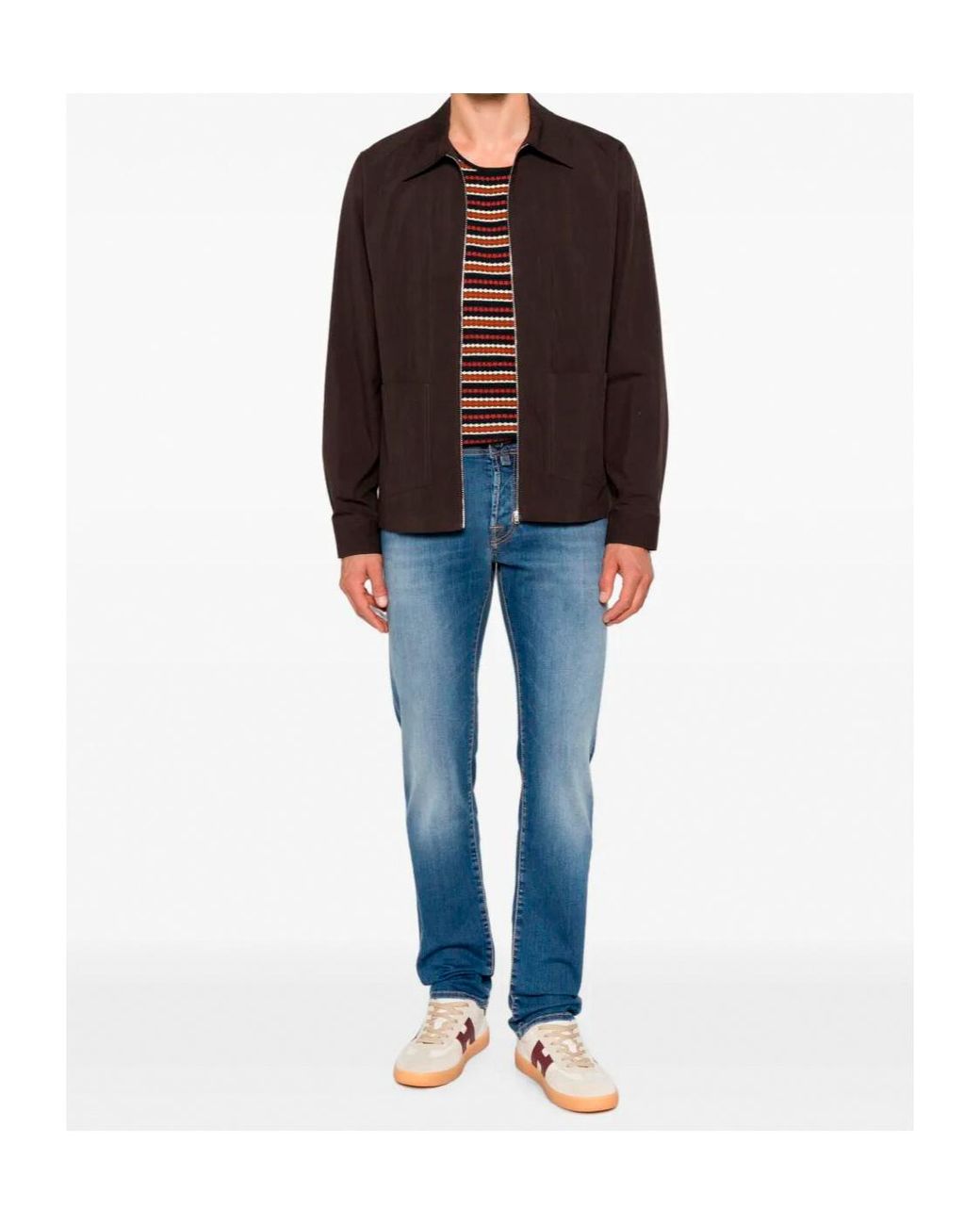 Jacob Cohen Blue Faded Straight-Leg Jeans for men