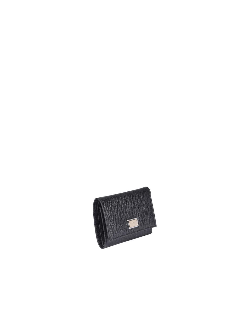 Dolce & Gabbana Gray Logo Plaque Trifold Wallet