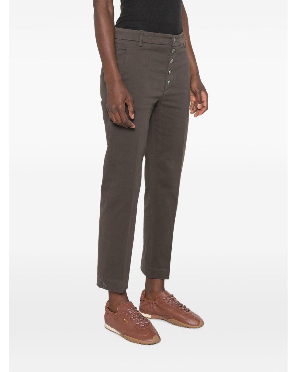 Dondup Gray Nima Buttoned Trousers