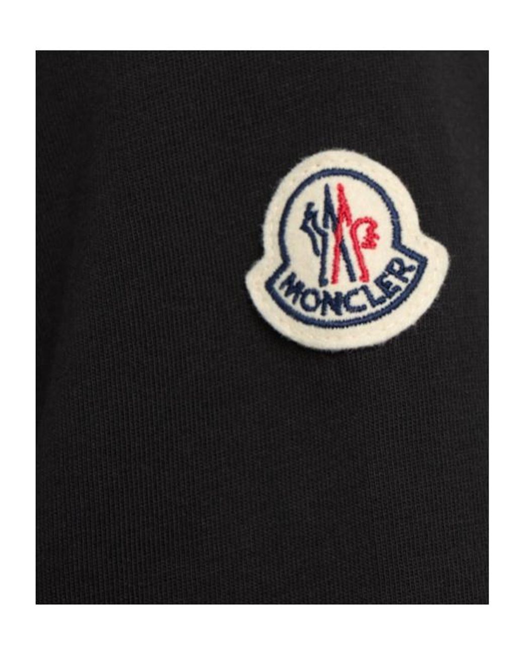 Moncler Black Logo-Trimmed Cotton T-Shirt for men