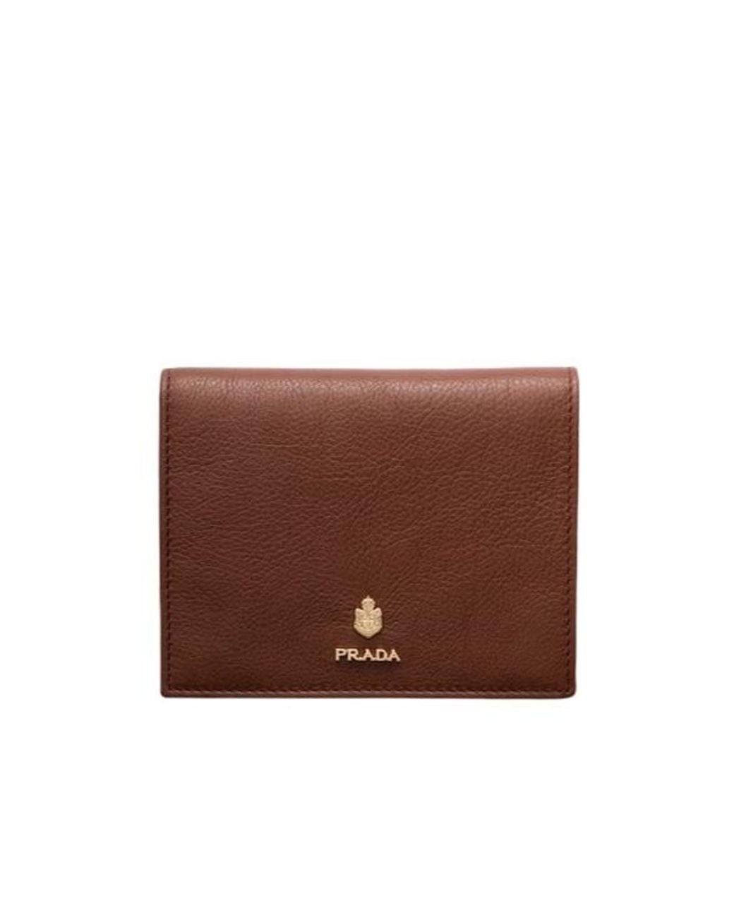 Prada Brown Small Leather Wallet