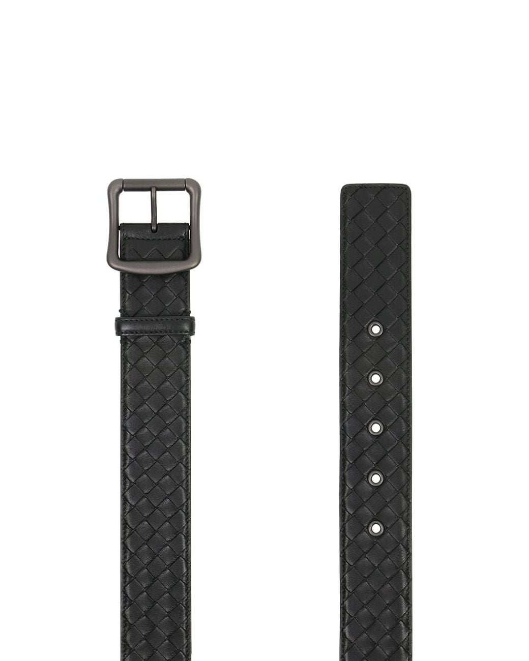 Bottega Veneta Black Weave A Belt for men