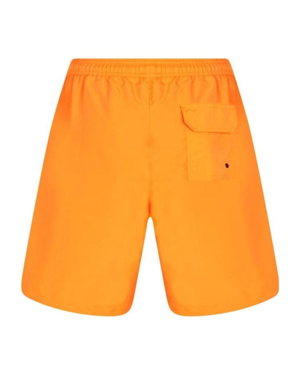 Heron Preston Orange Logo Patch Swim Shorts for men
