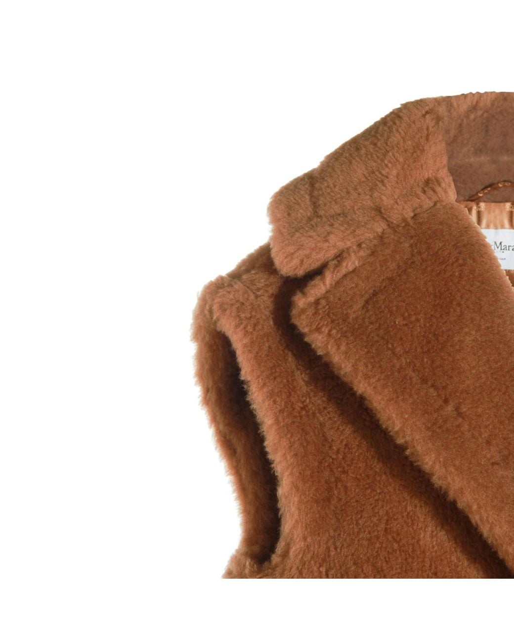 Max Mara Brown Bread1234 Double-Breasted Teddy Gilet